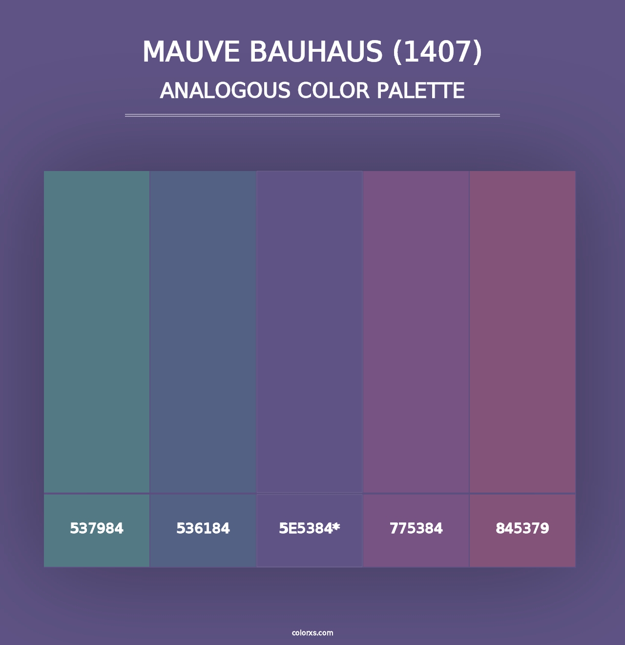 Mauve Bauhaus (1407) - Analogous Color Palette