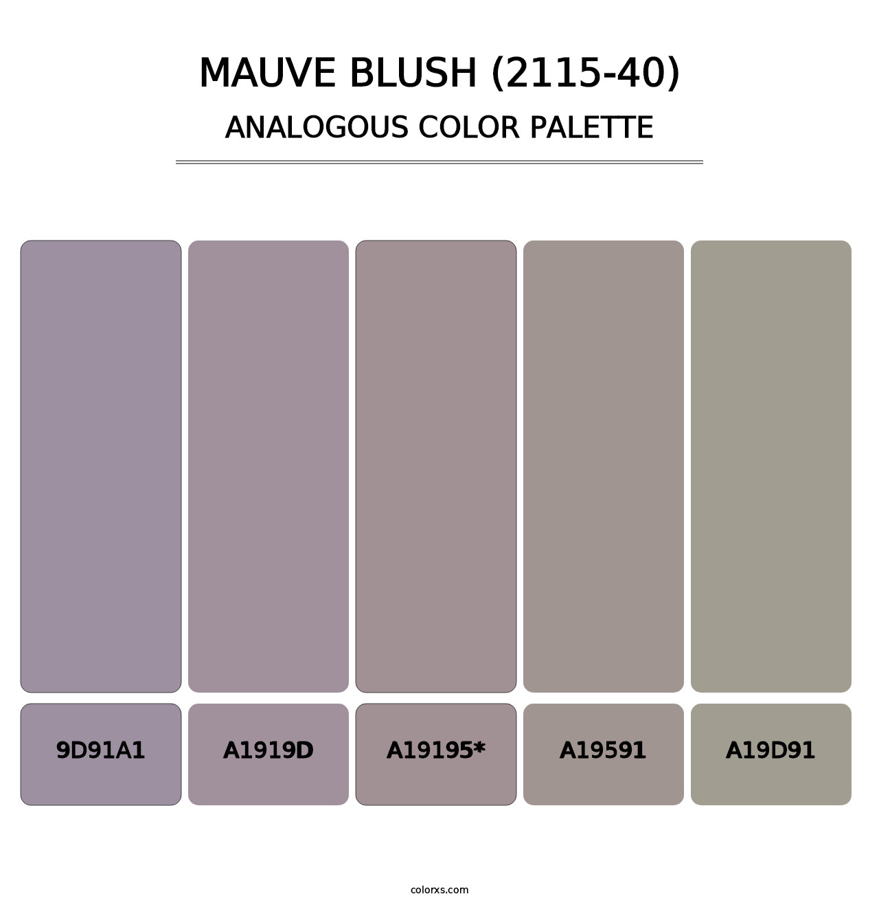 Mauve Blush (2115-40) - Analogous Color Palette