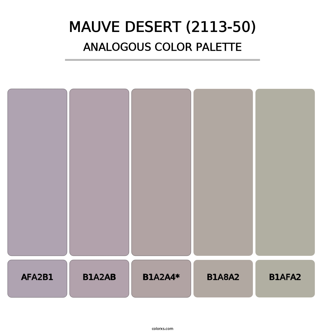 Mauve Desert (2113-50) - Analogous Color Palette