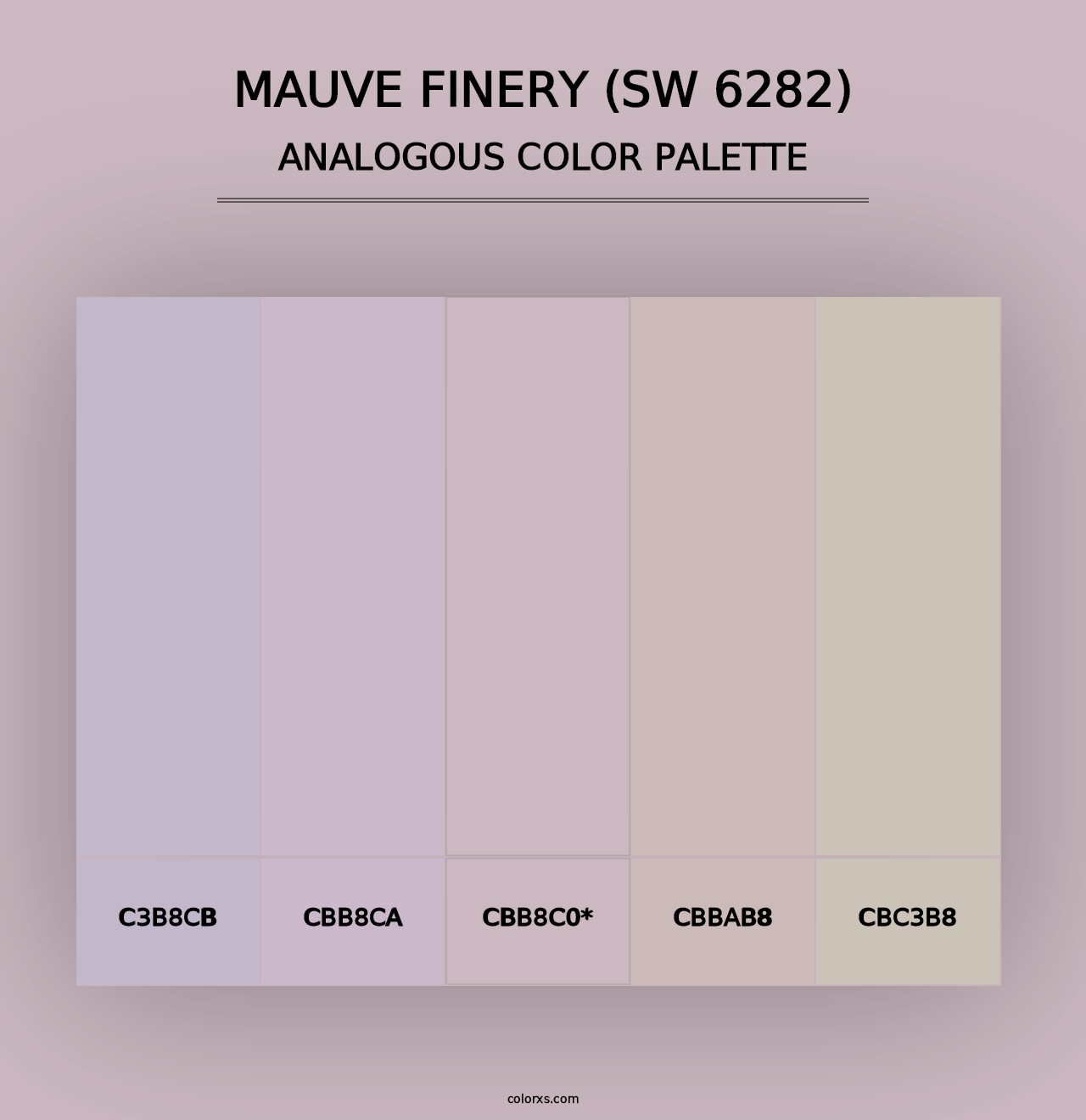 Mauve Finery (SW 6282) - Analogous Color Palette