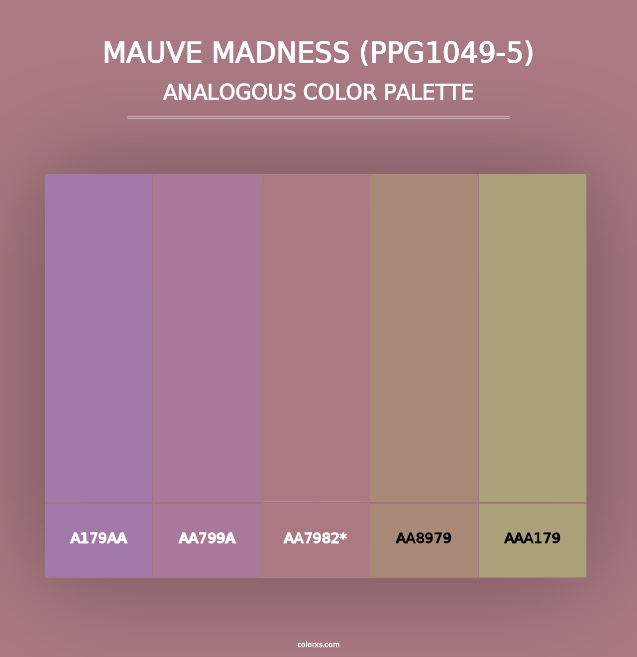 Mauve Madness (PPG1049-5) - Analogous Color Palette