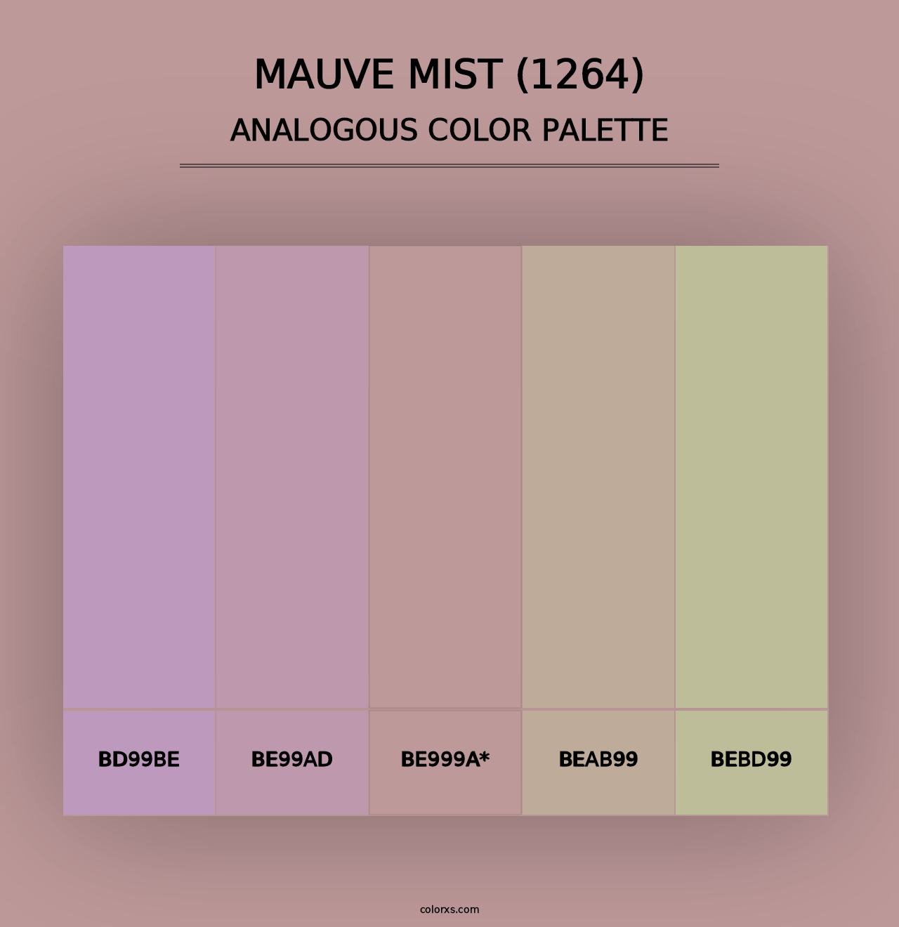 Mauve Mist (1264) - Analogous Color Palette