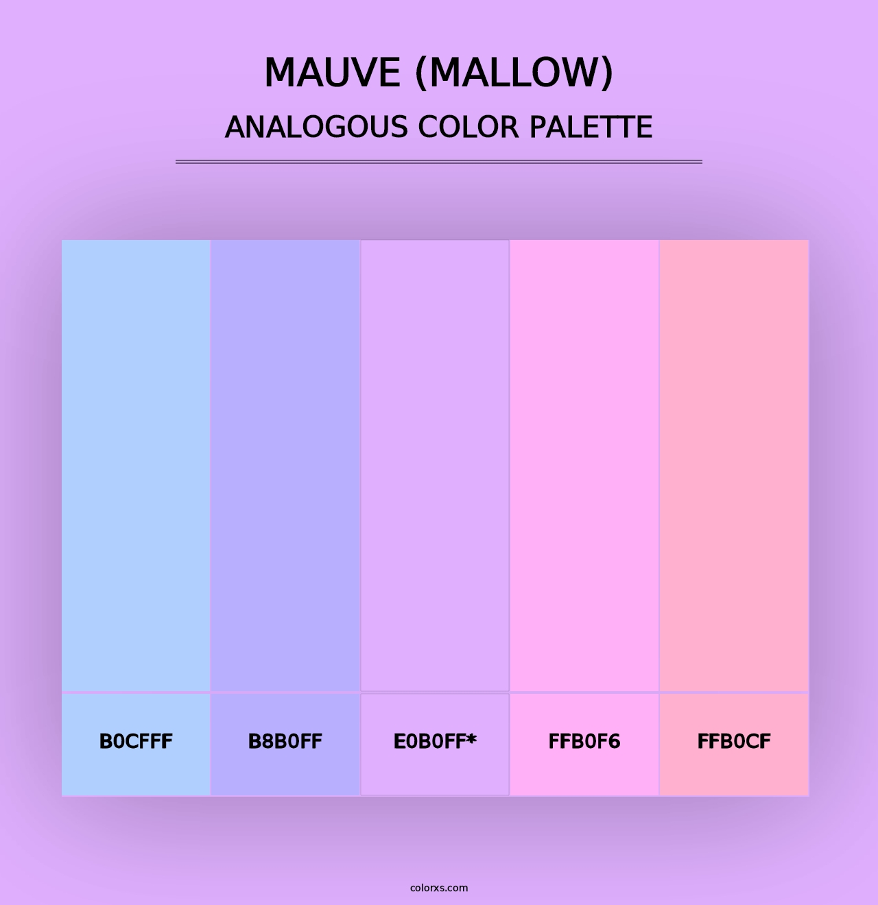 Mauve (Mallow) - Analogous Color Palette