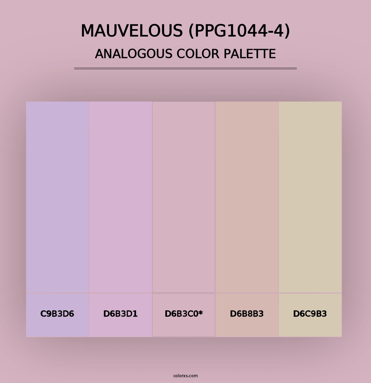 Mauvelous (PPG1044-4) - Analogous Color Palette