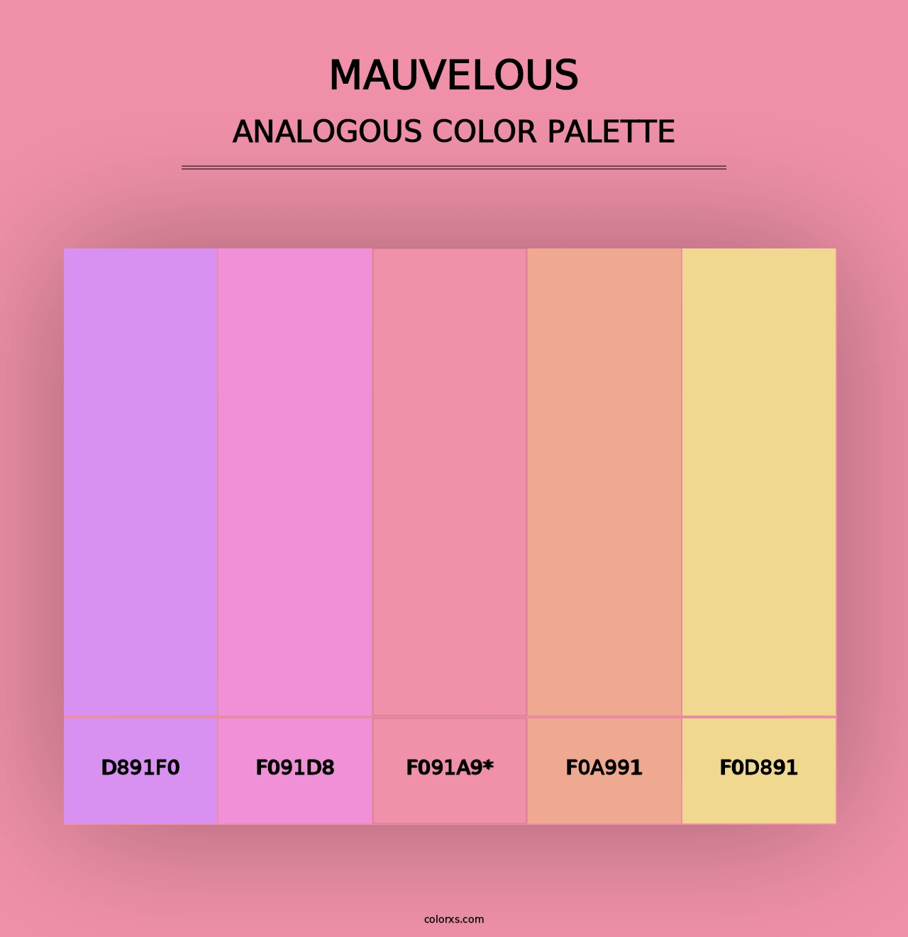 Mauvelous - Analogous Color Palette