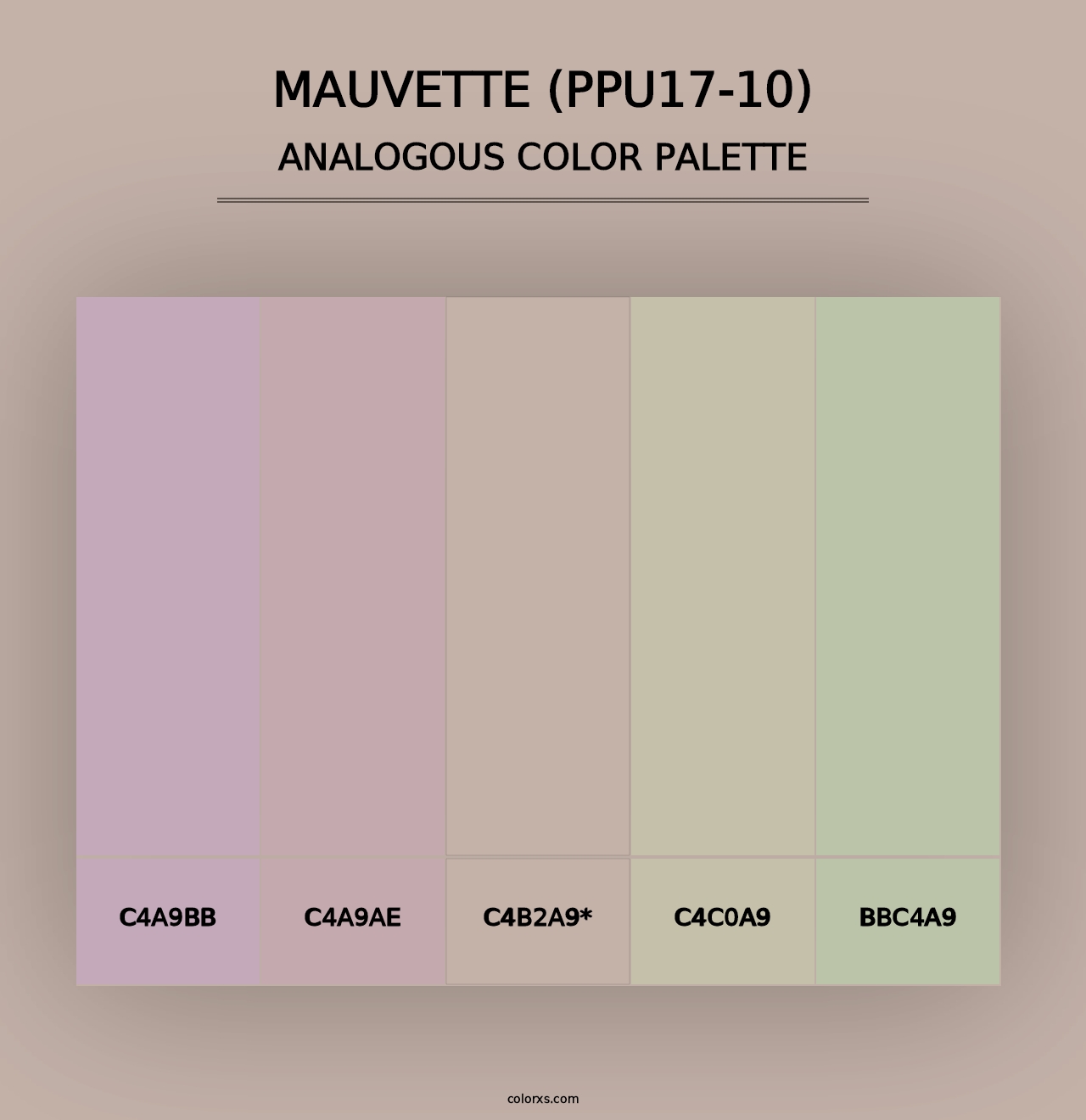 Mauvette (PPU17-10) - Analogous Color Palette