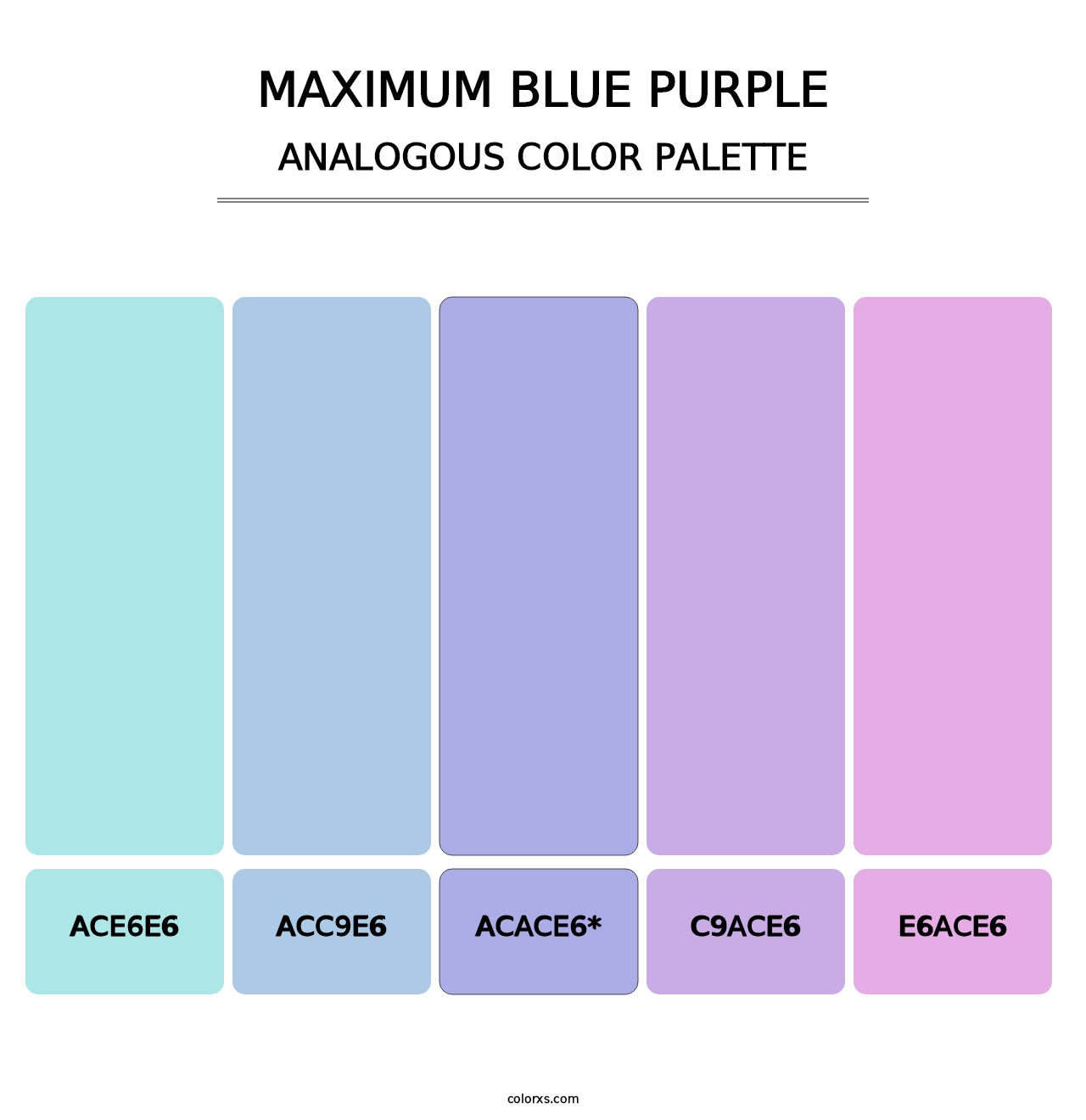 Maximum Blue Purple - Analogous Color Palette