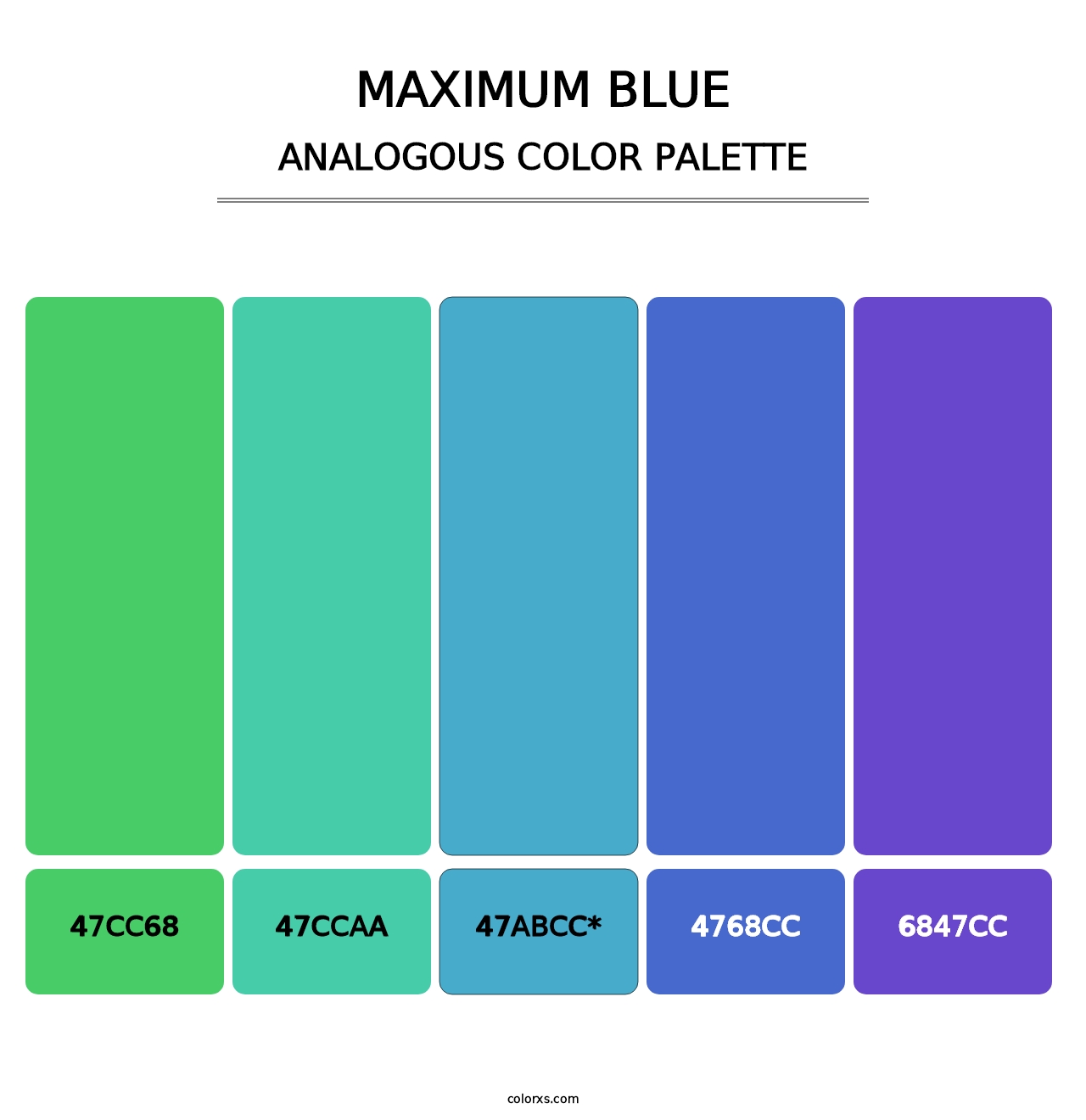 Maximum Blue - Analogous Color Palette