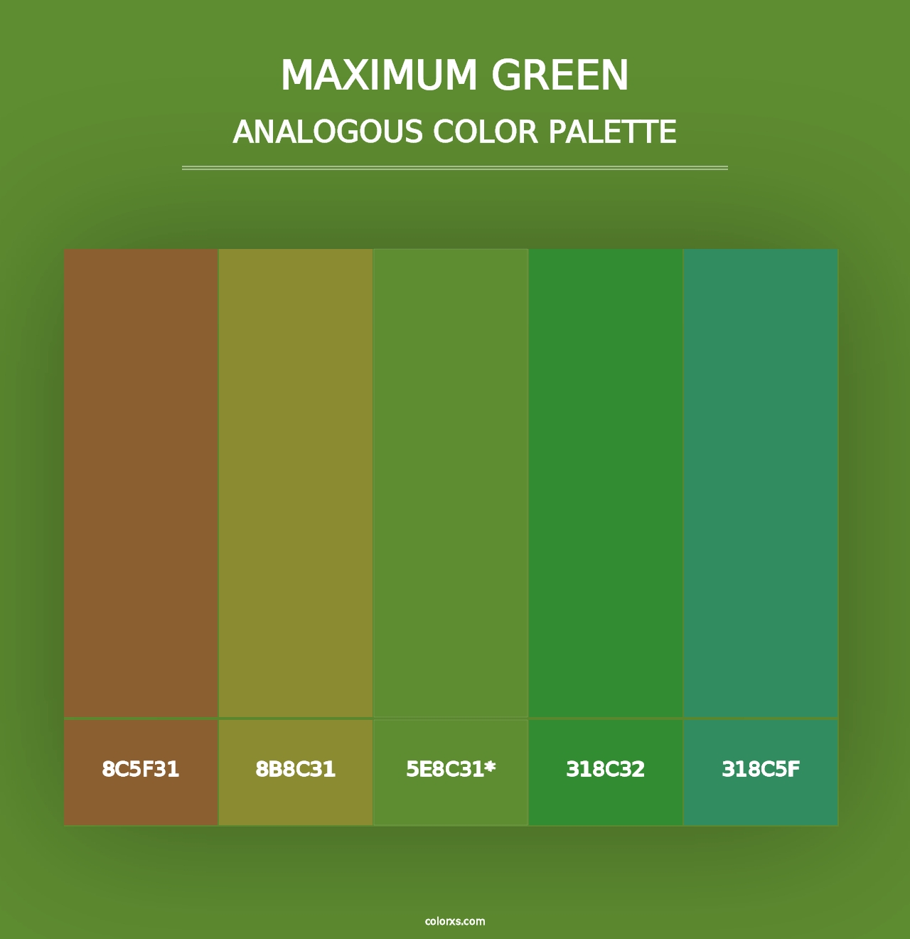 Maximum Green - Analogous Color Palette