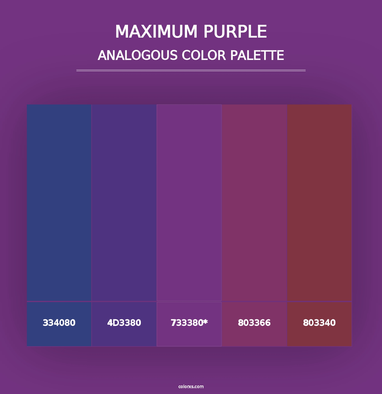 Maximum Purple - Analogous Color Palette