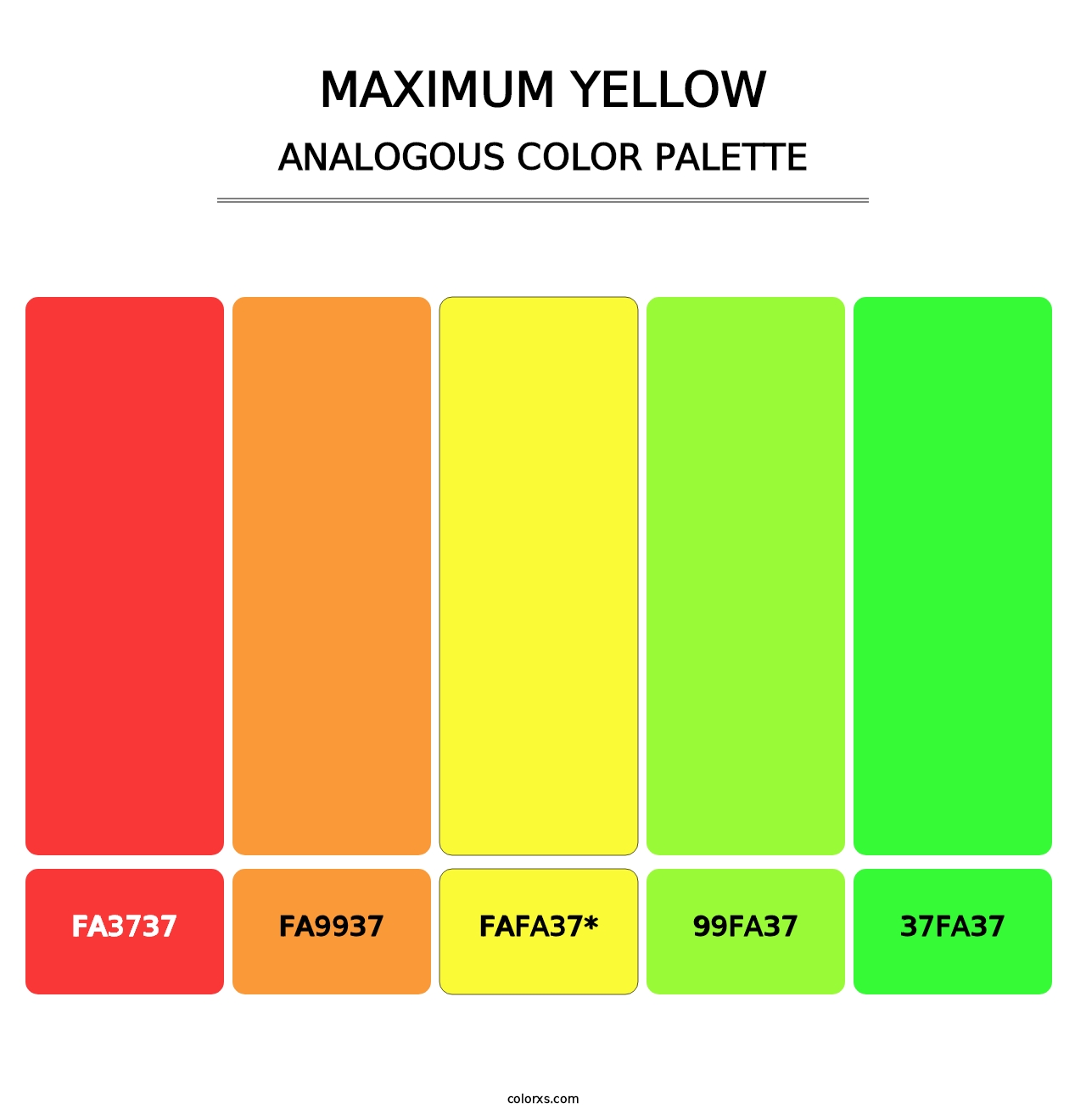 Maximum Yellow - Analogous Color Palette