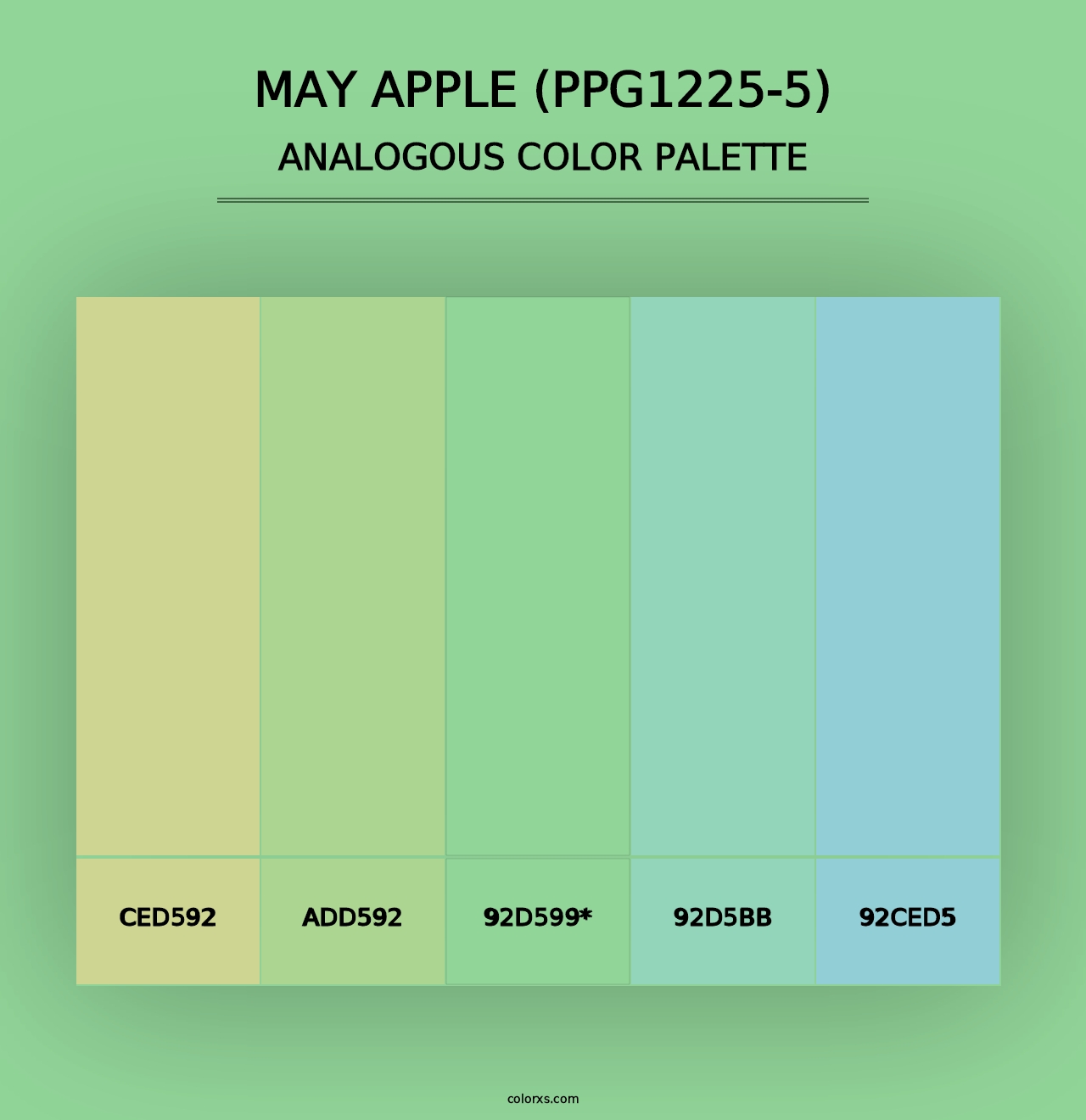 May Apple (PPG1225-5) - Analogous Color Palette