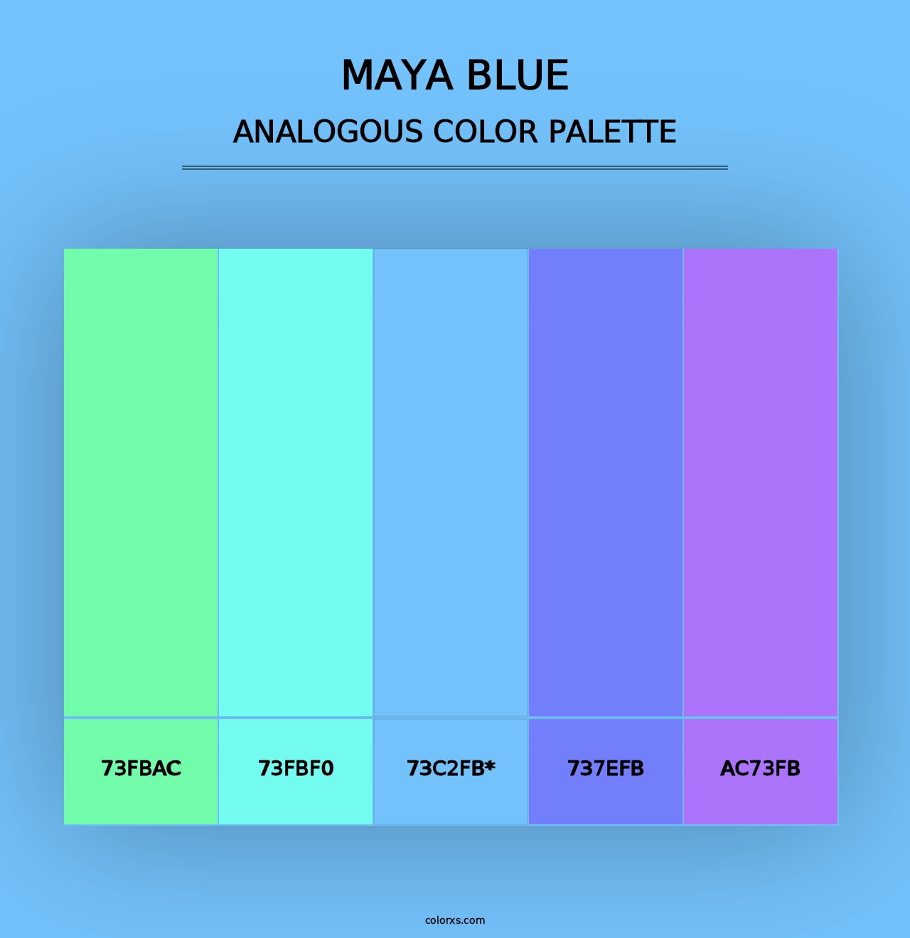 Maya Blue - Analogous Color Palette