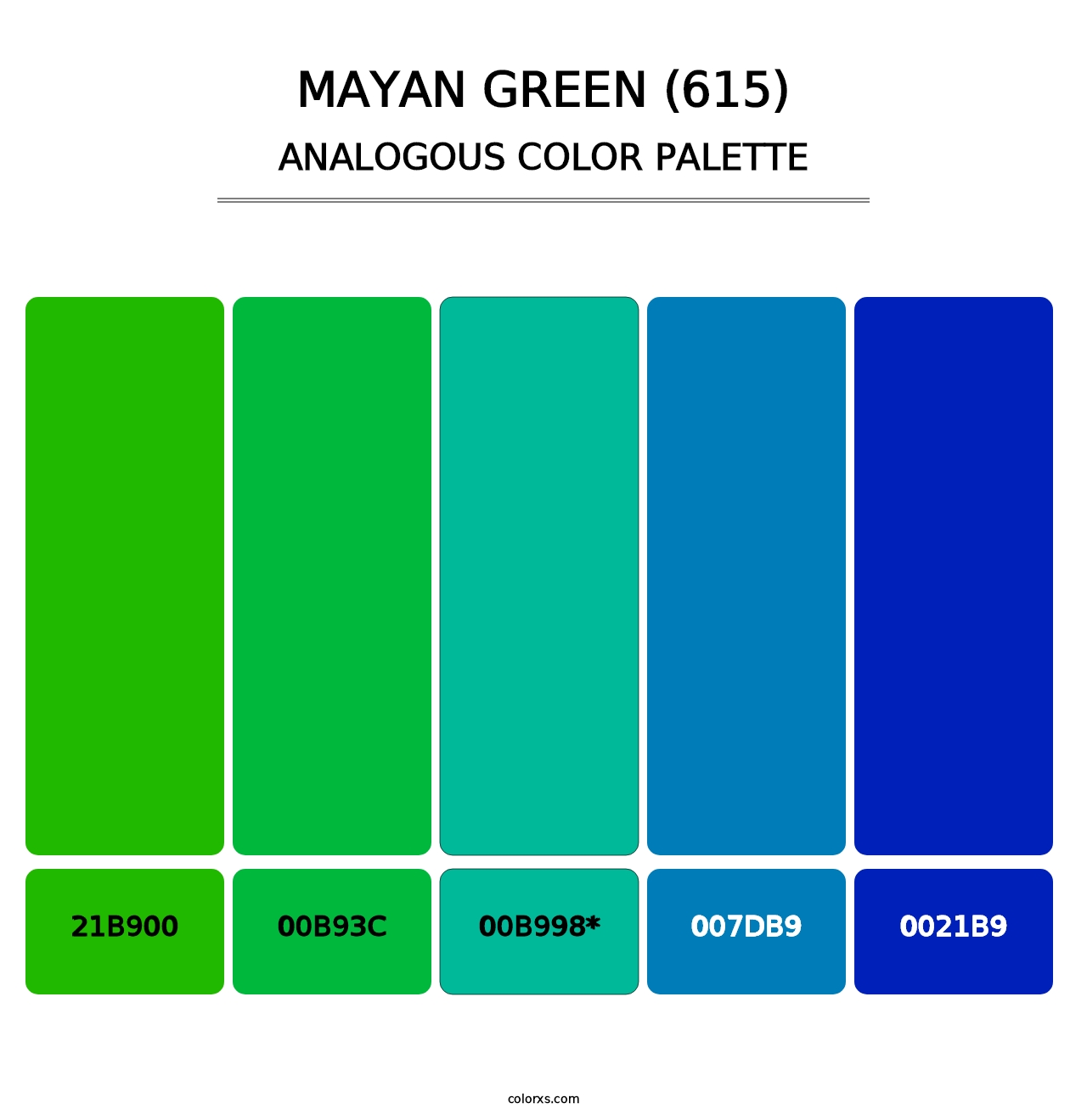 Mayan Green (615) - Analogous Color Palette