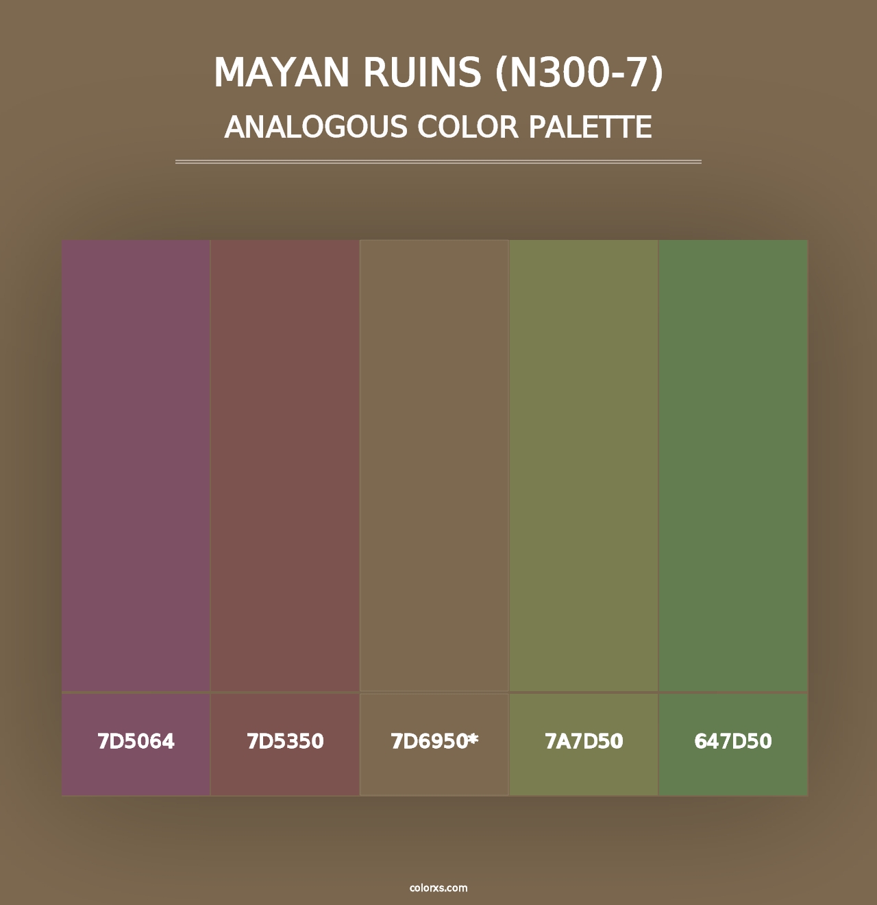 Mayan Ruins (N300-7) - Analogous Color Palette