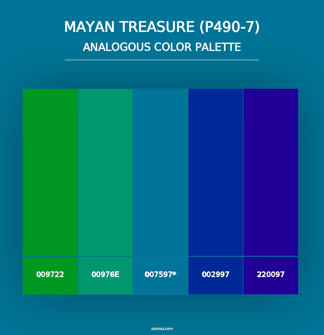 Mayan Treasure (P490-7) - Analogous Color Palette