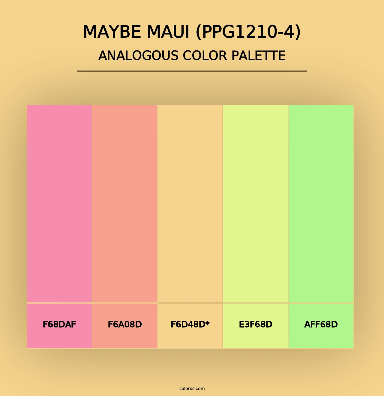 Maybe Maui (PPG1210-4) - Analogous Color Palette