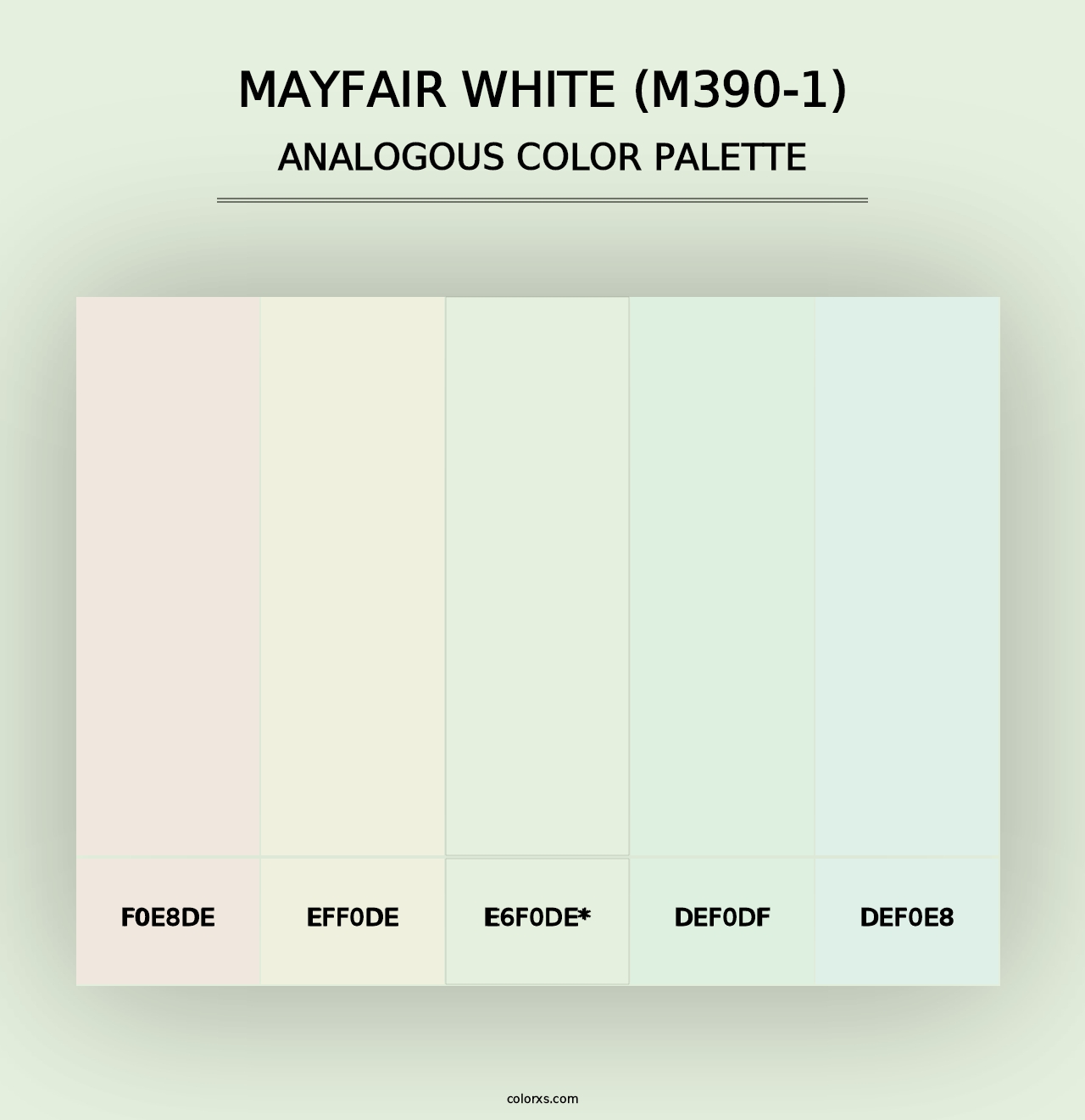 Mayfair White (M390-1) - Analogous Color Palette