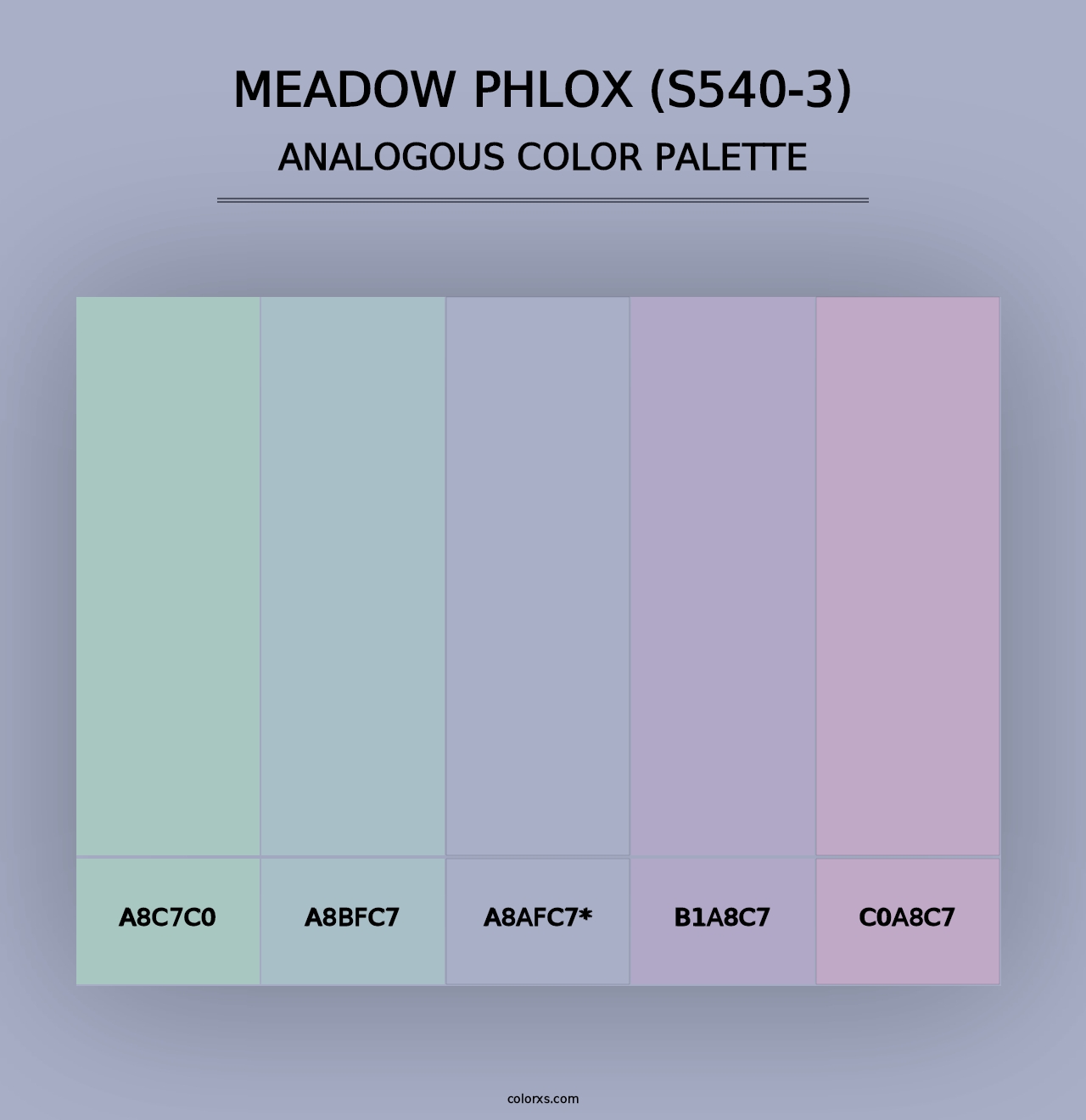 Meadow Phlox (S540-3) - Analogous Color Palette