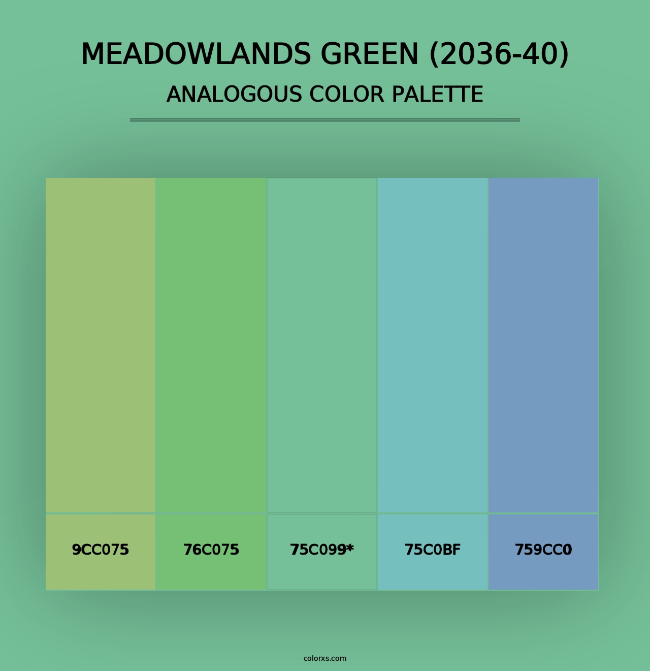 Meadowlands Green (2036-40) - Analogous Color Palette