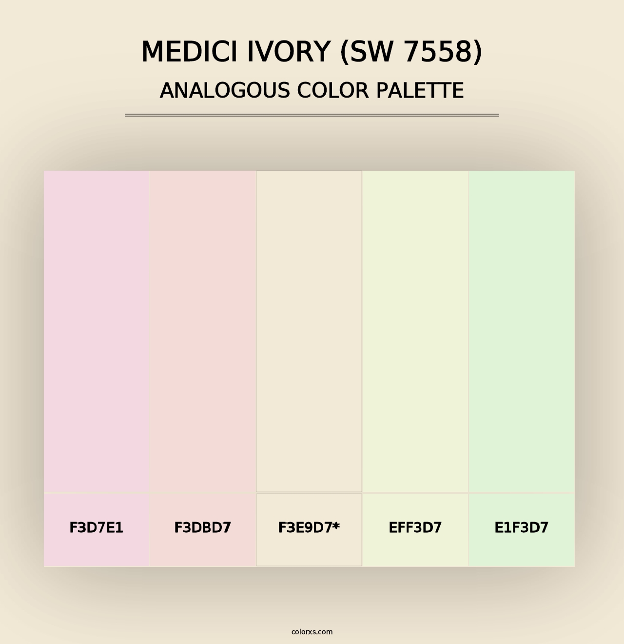 Medici Ivory (SW 7558) - Analogous Color Palette