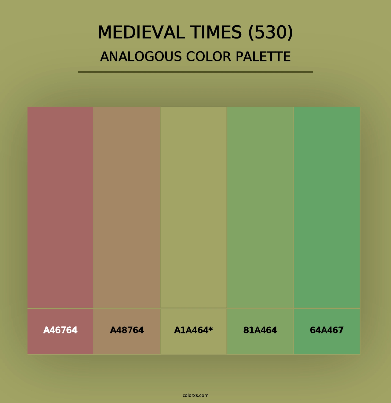 Medieval Times (530) - Analogous Color Palette