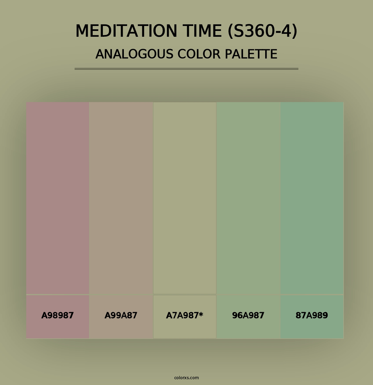 Meditation Time (S360-4) - Analogous Color Palette