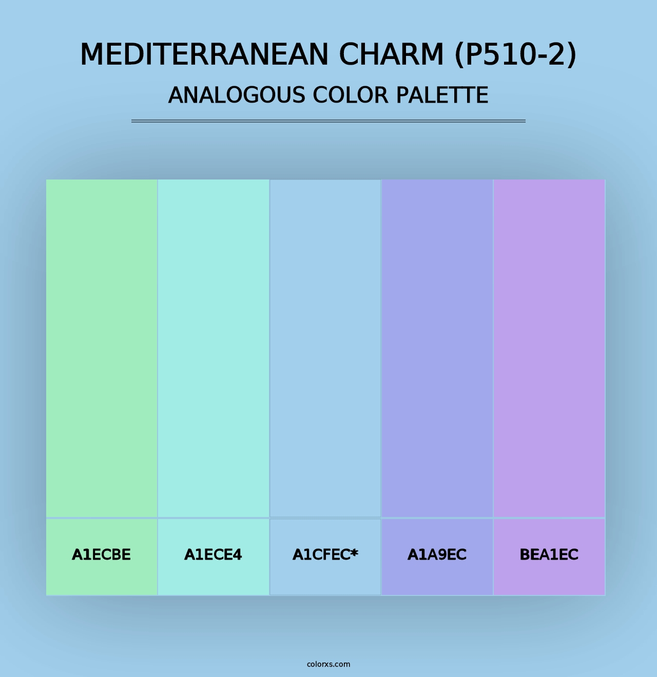 Mediterranean Charm (P510-2) - Analogous Color Palette