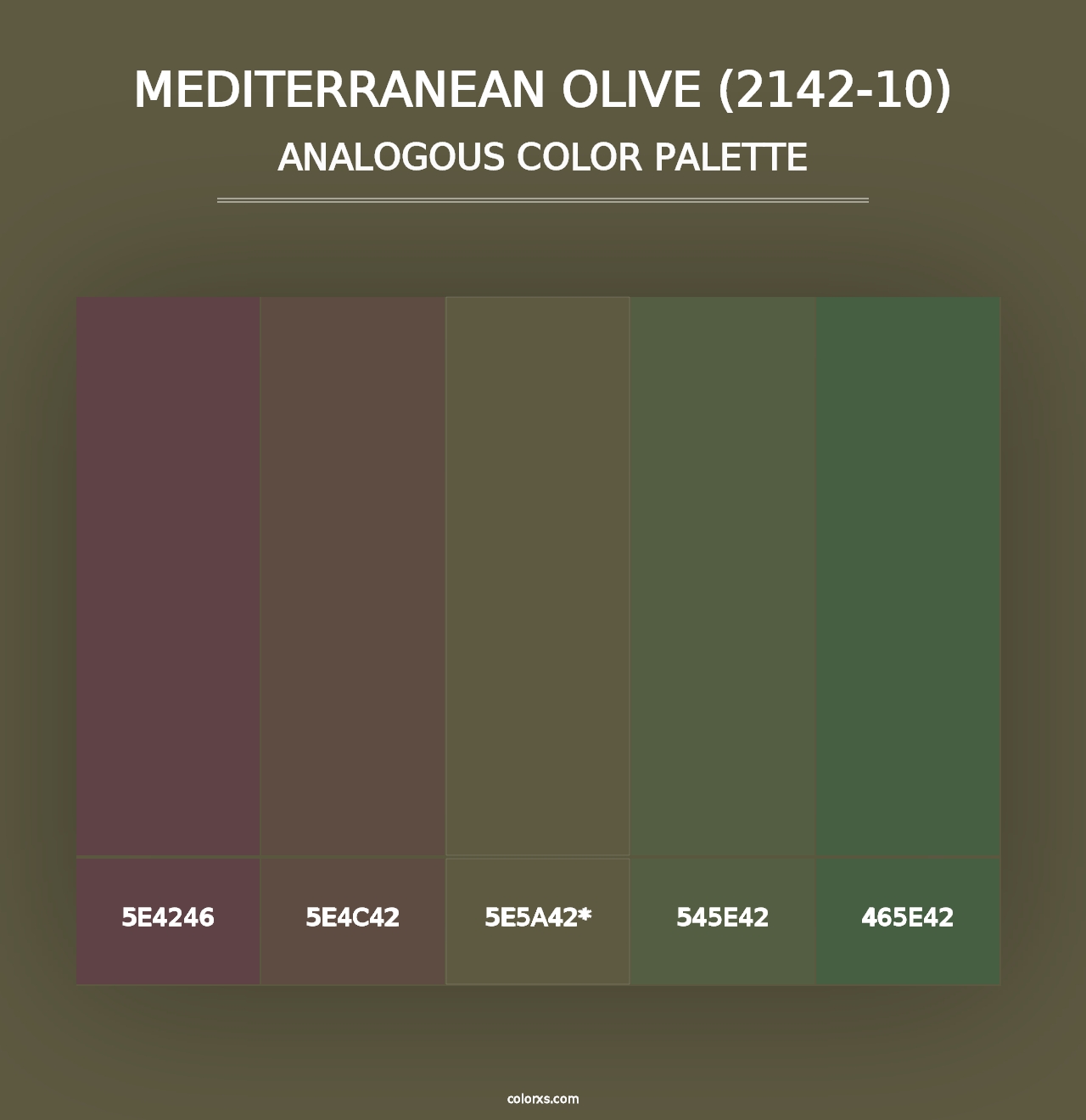 Mediterranean Olive (2142-10) - Analogous Color Palette