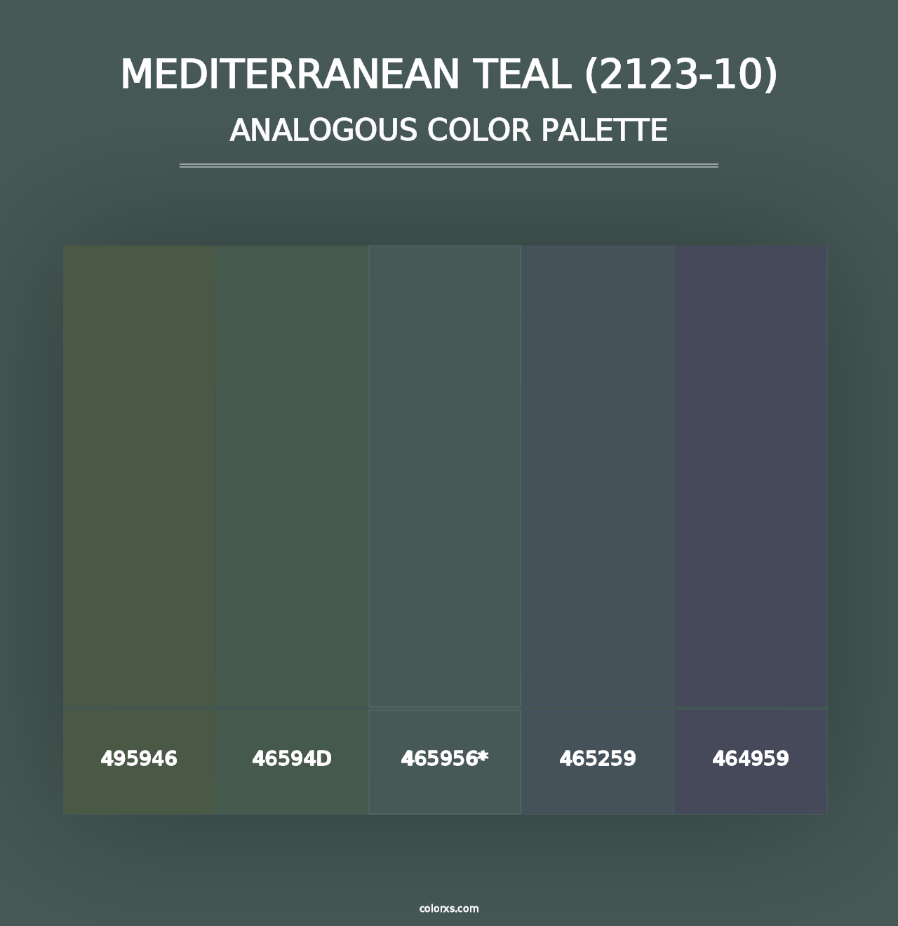 Mediterranean Teal (2123-10) - Analogous Color Palette