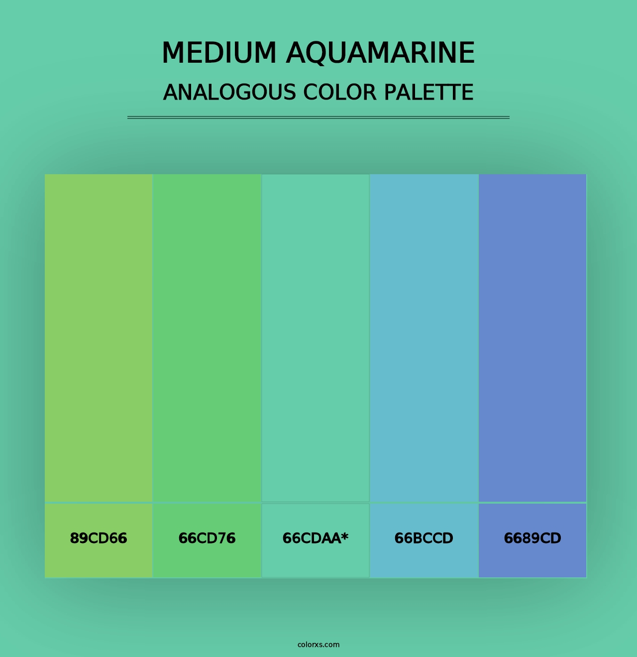 Medium Aquamarine - Analogous Color Palette