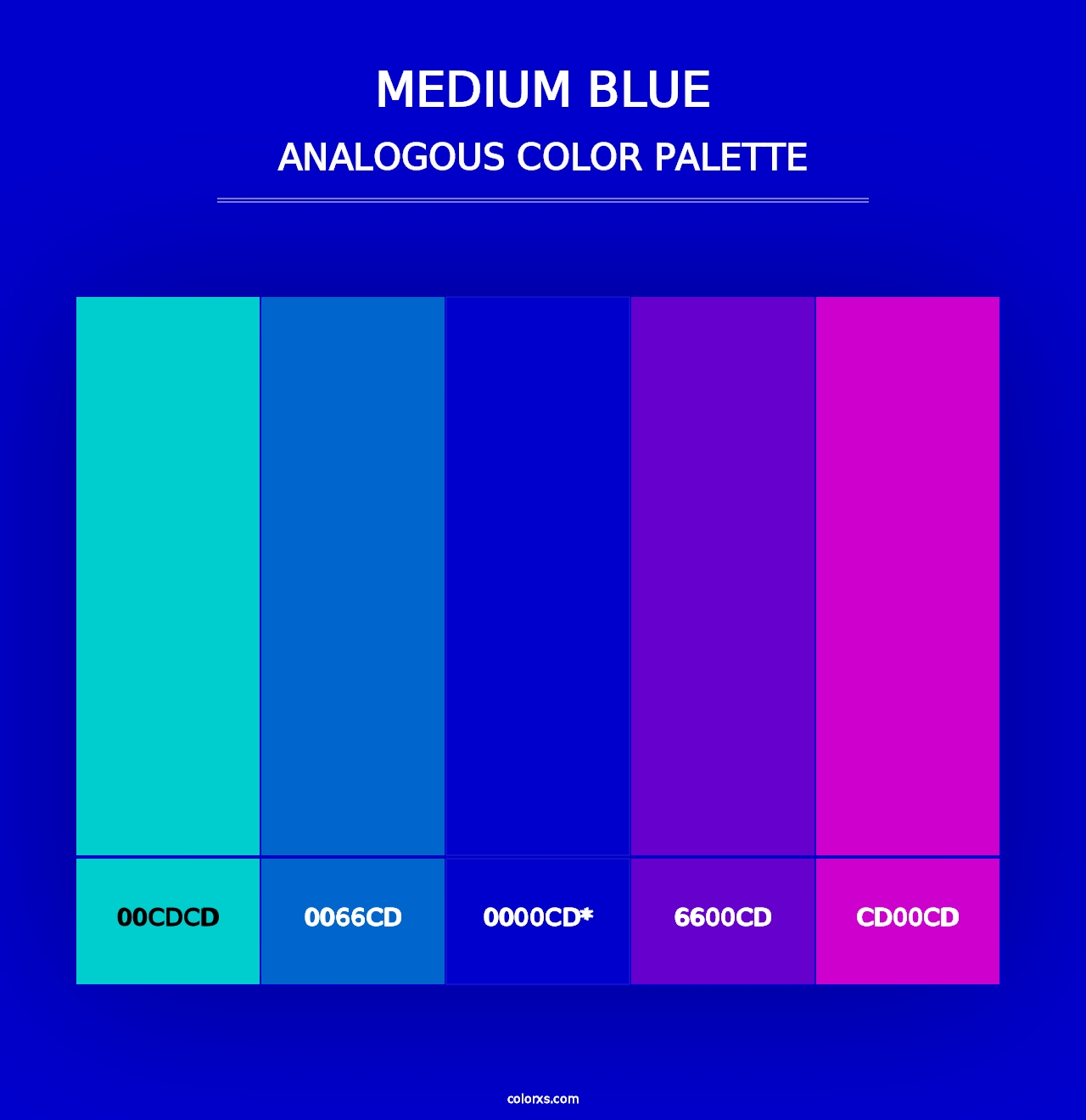 Medium Blue - Analogous Color Palette