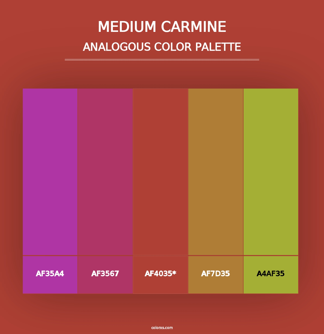 Medium Carmine - Analogous Color Palette