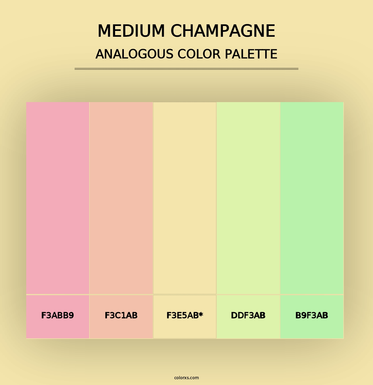 Medium Champagne - Analogous Color Palette