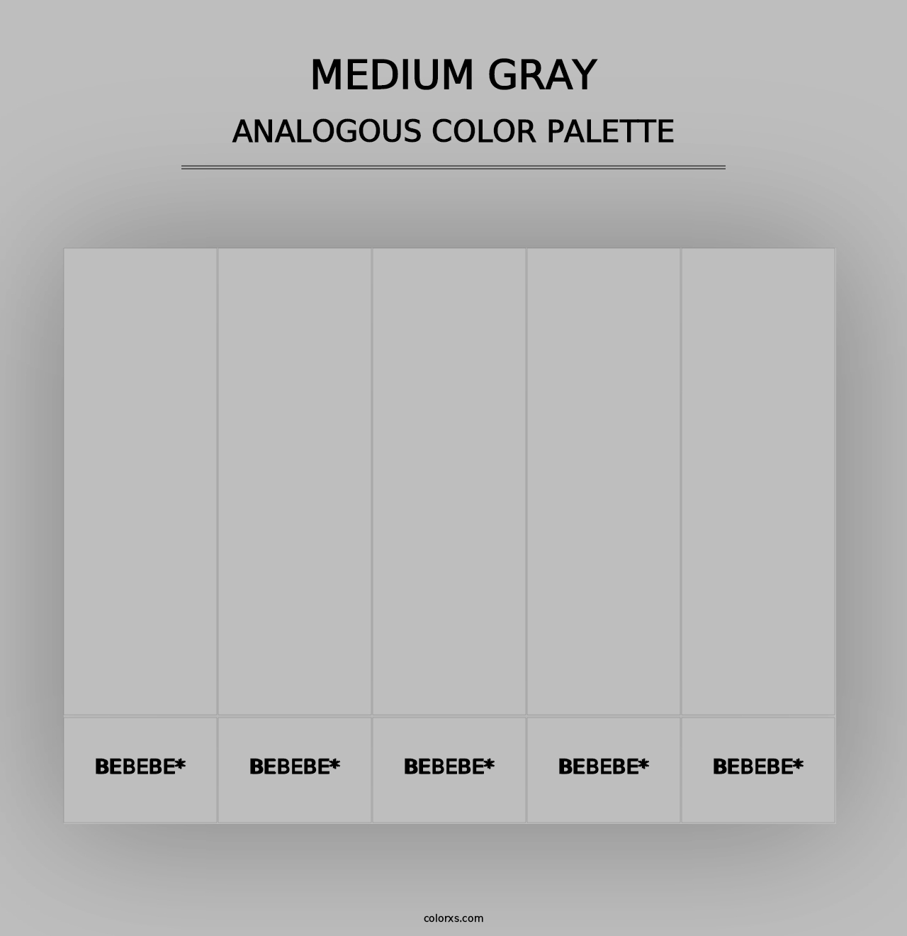 Medium Gray - Analogous Color Palette