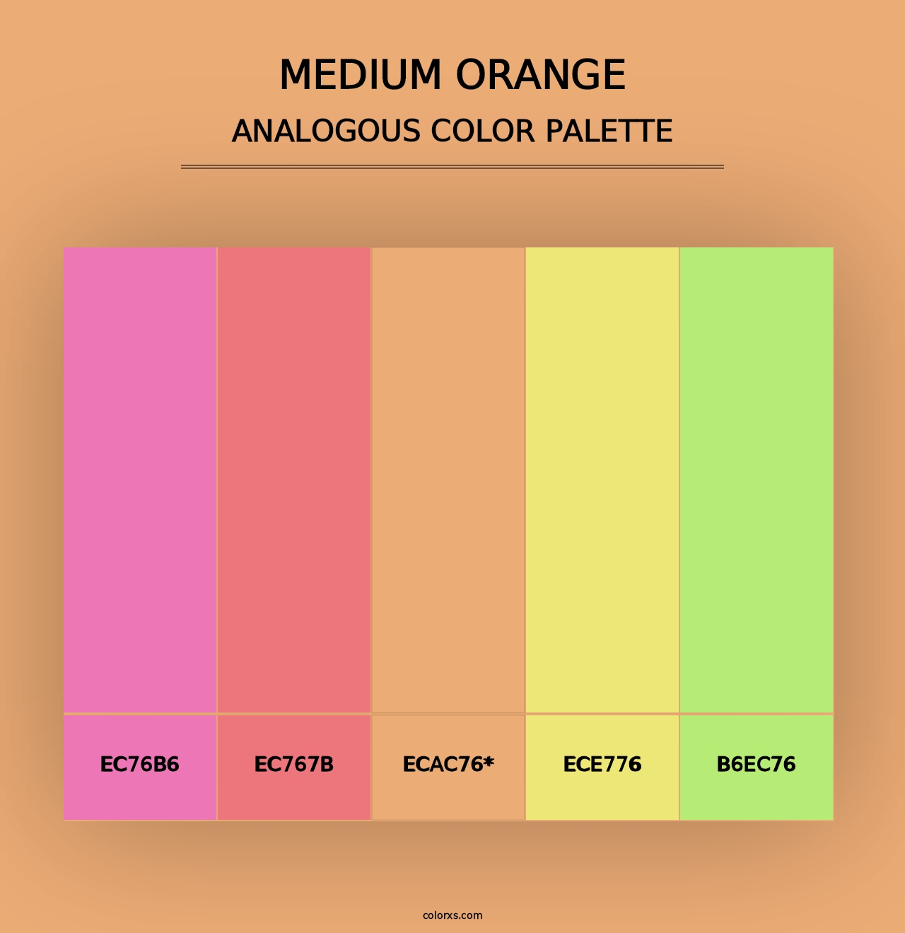 Medium Orange - Analogous Color Palette