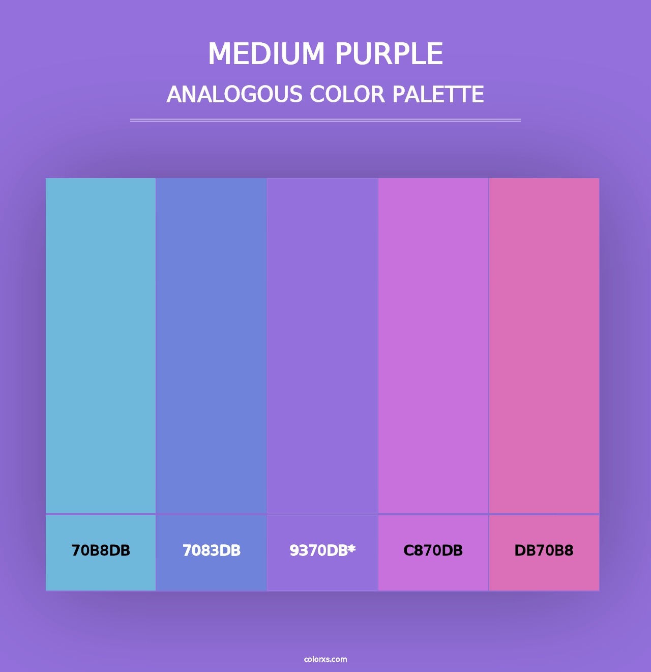 Medium Purple - Analogous Color Palette