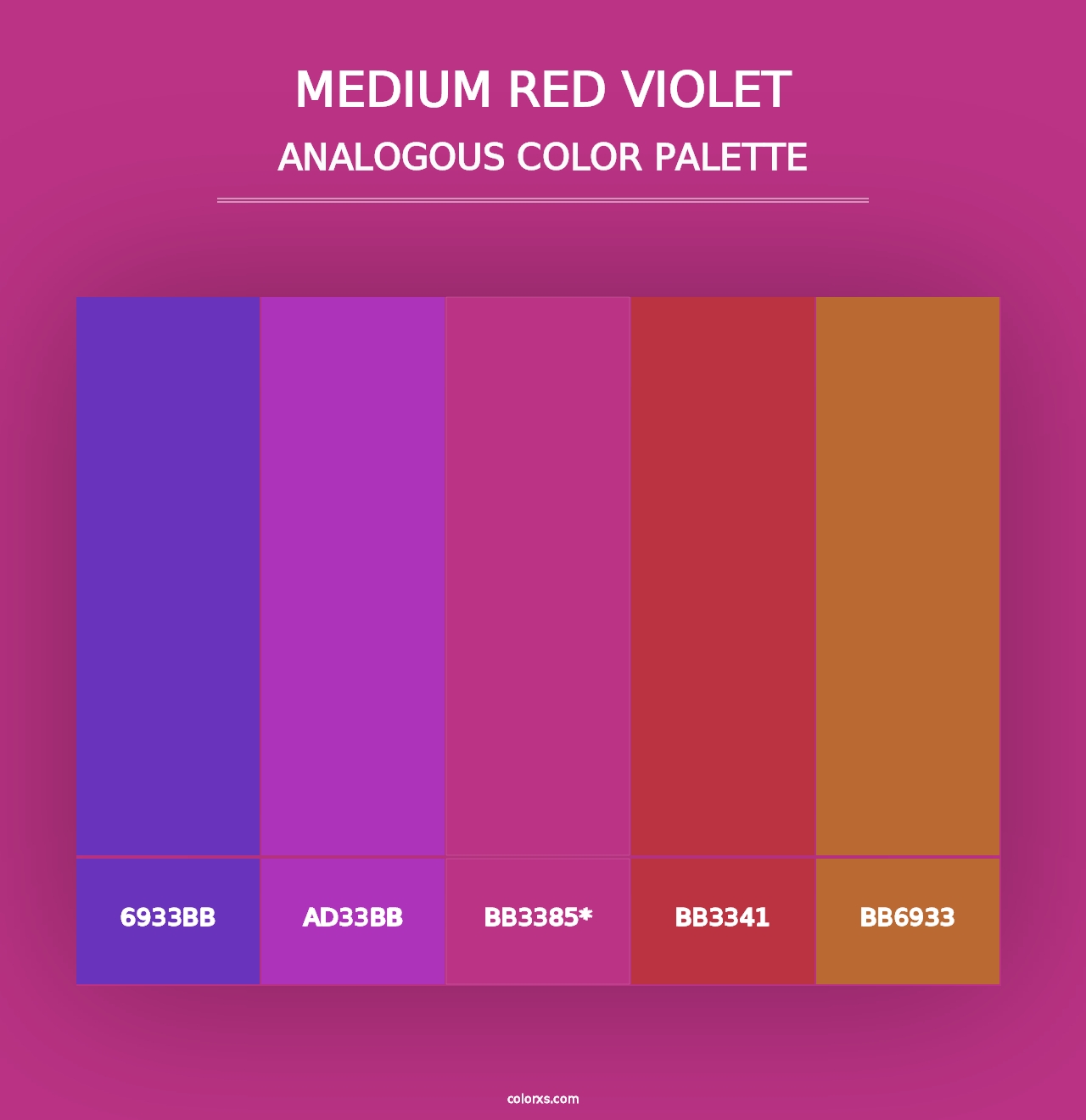 Medium Red Violet - Analogous Color Palette