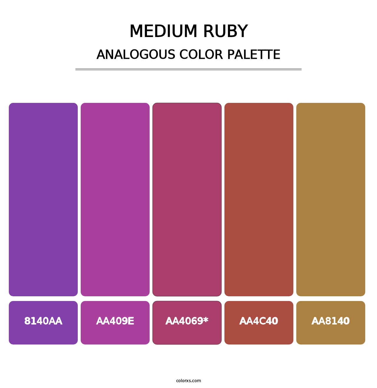 Medium Ruby - Analogous Color Palette