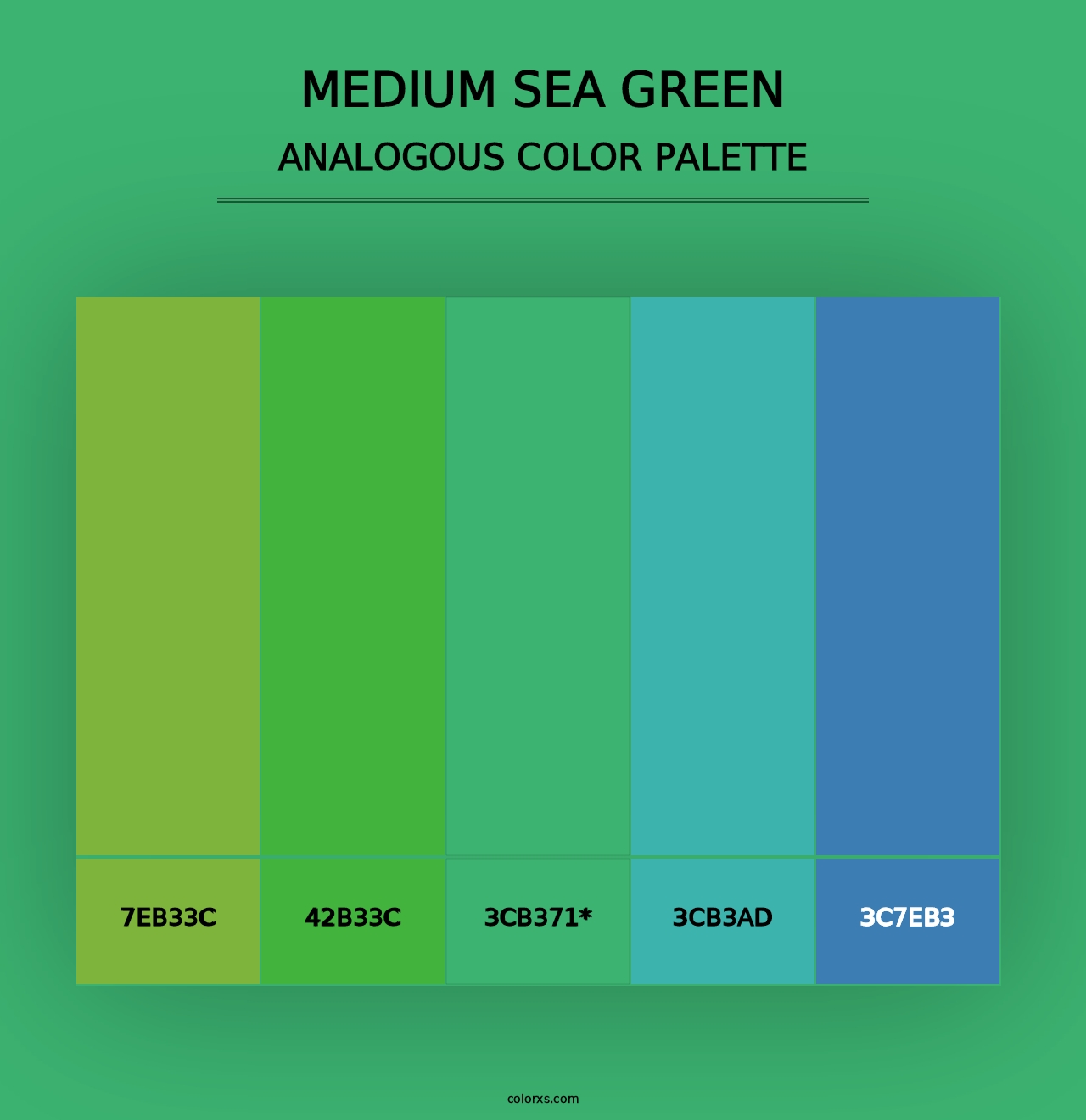 Medium Sea Green - Analogous Color Palette