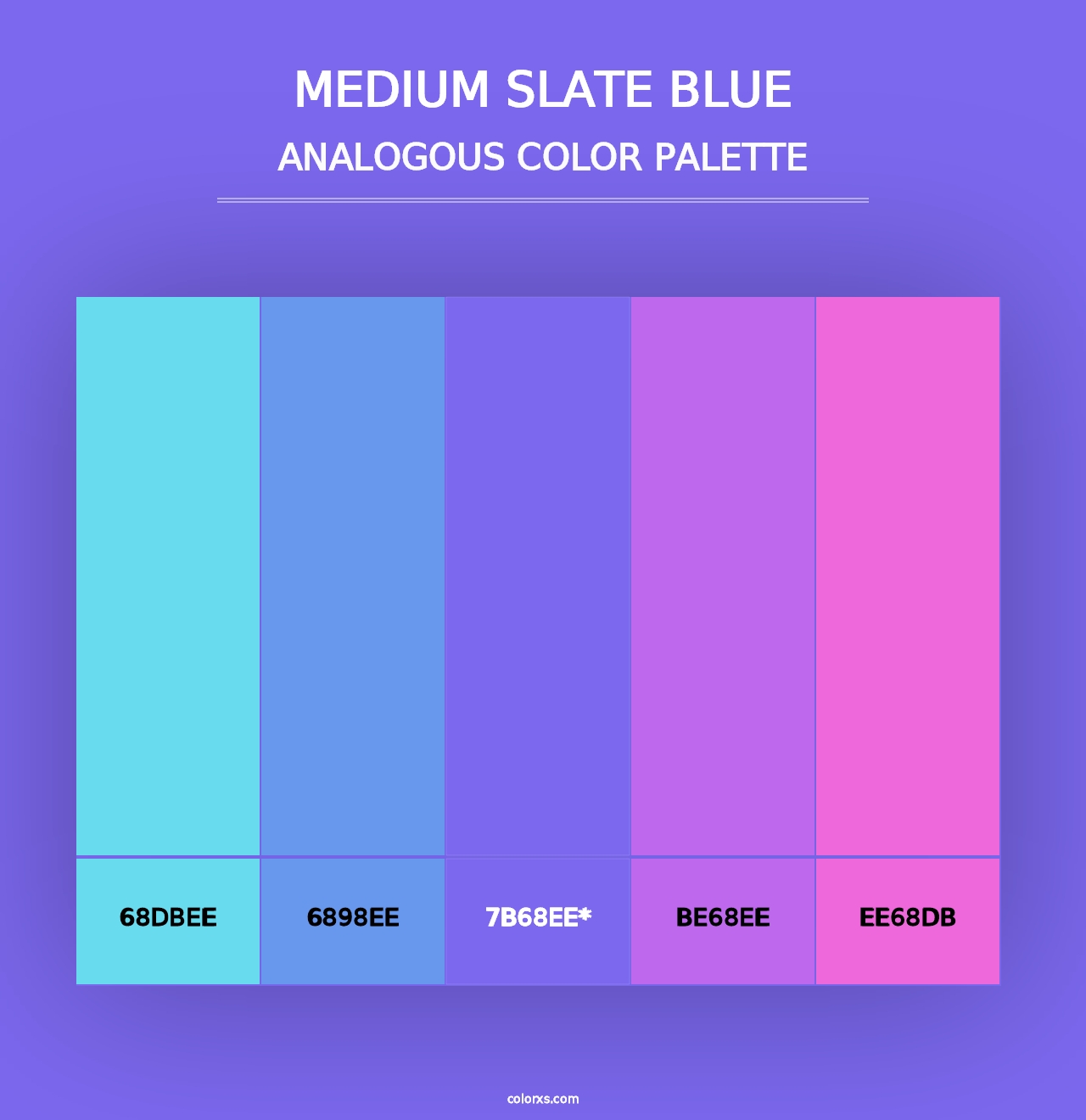 Medium Slate Blue - Analogous Color Palette