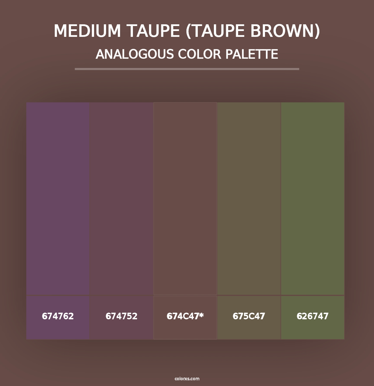 Medium Taupe (Taupe Brown) - Analogous Color Palette