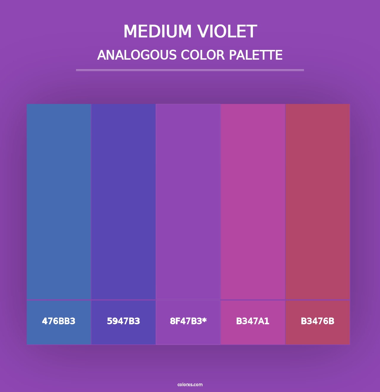 Medium Violet - Analogous Color Palette