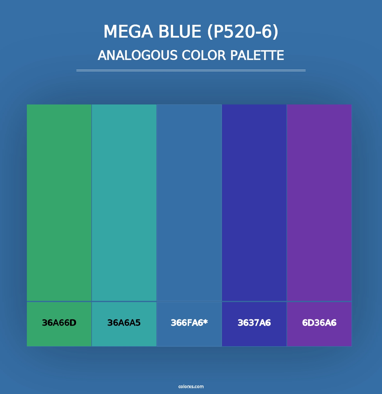 Mega Blue (P520-6) - Analogous Color Palette