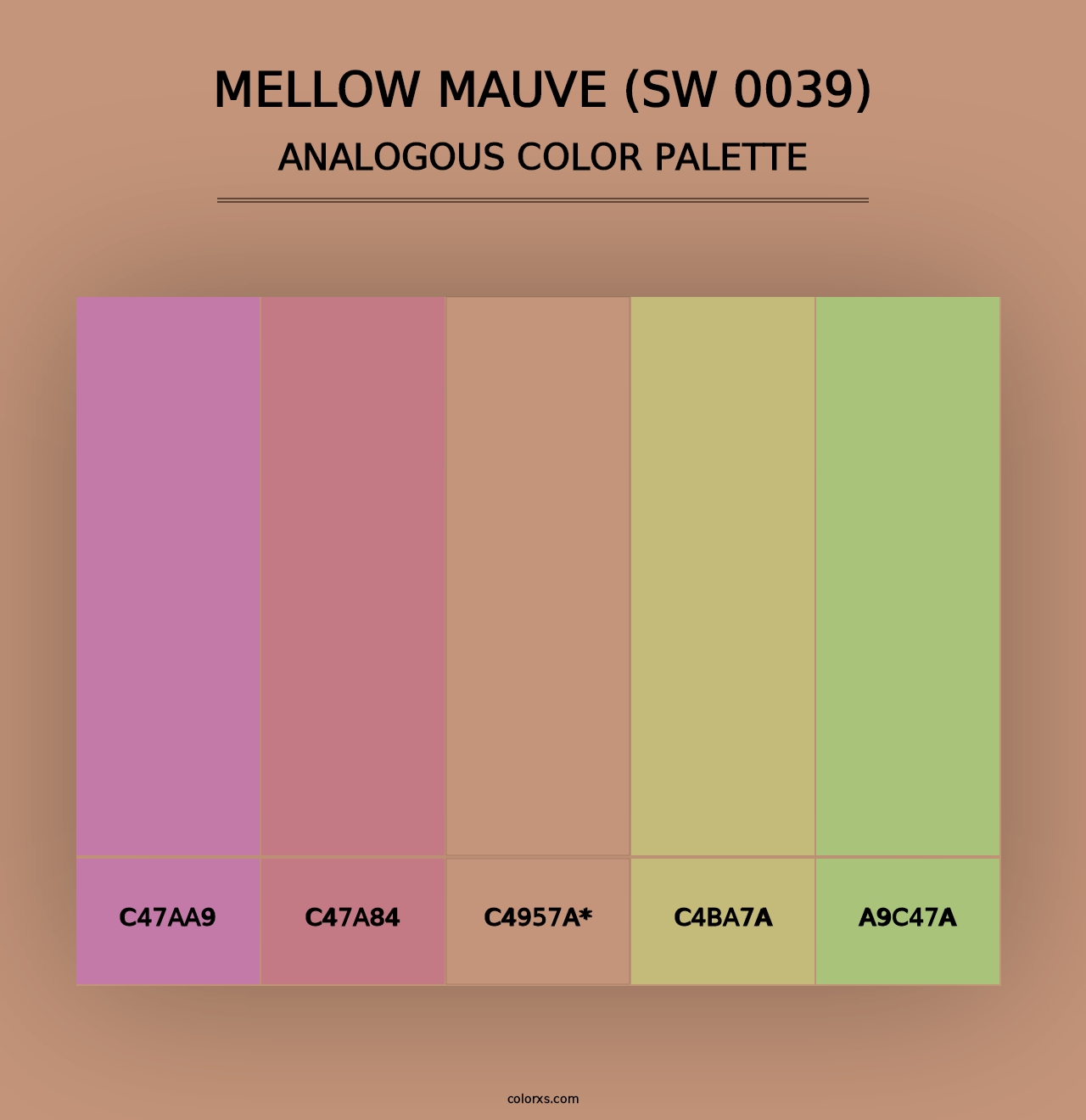 Mellow Mauve (SW 0039) - Analogous Color Palette