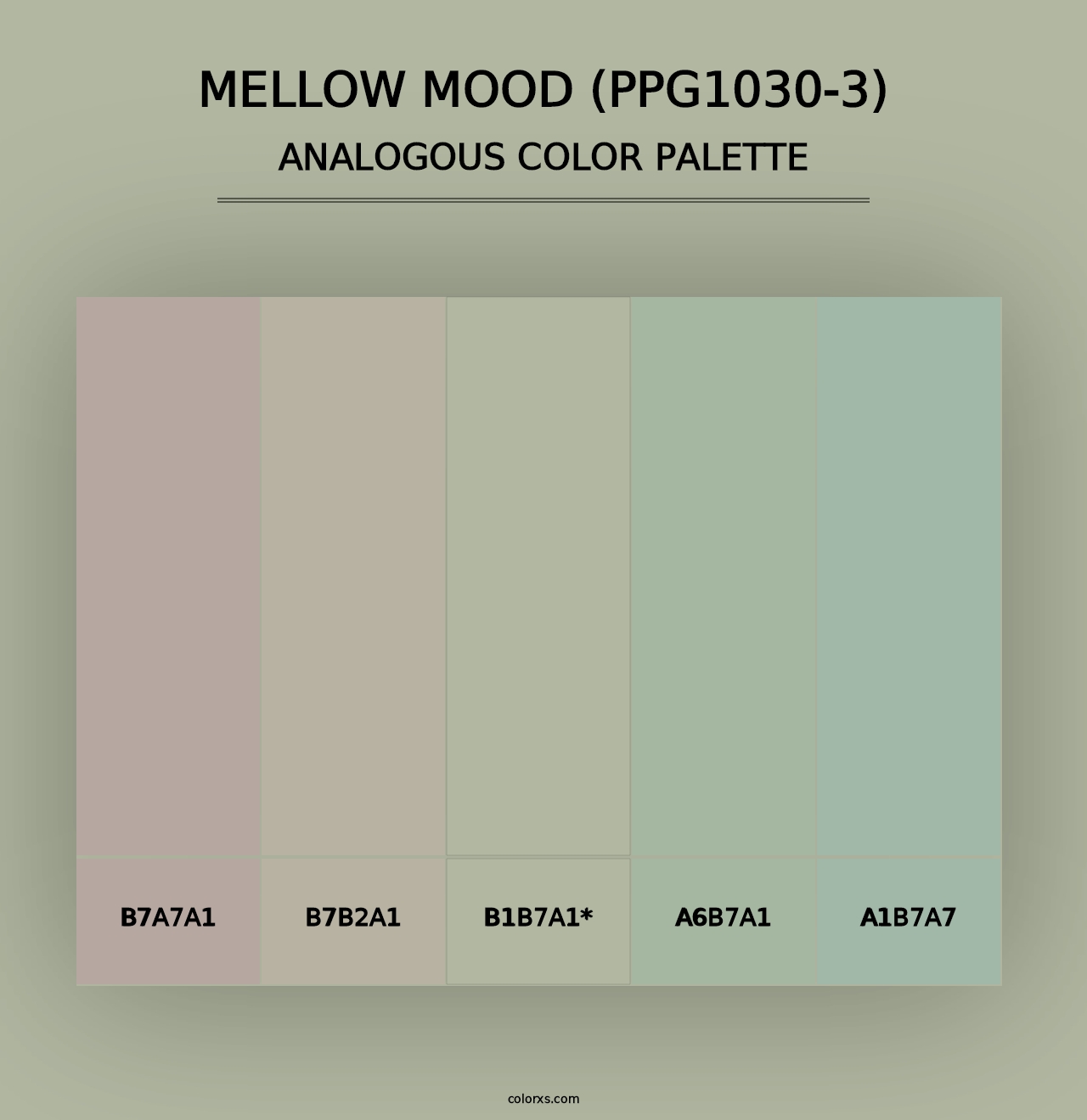 Mellow Mood (PPG1030-3) - Analogous Color Palette