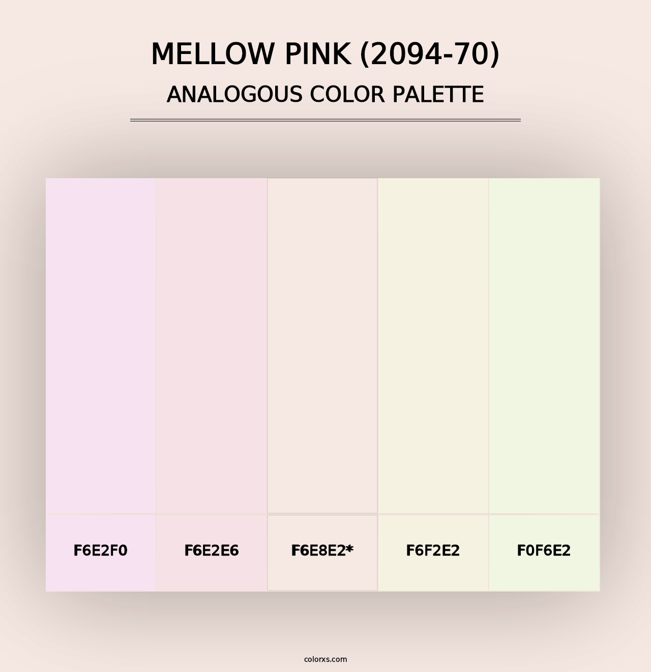 Mellow Pink (2094-70) - Analogous Color Palette