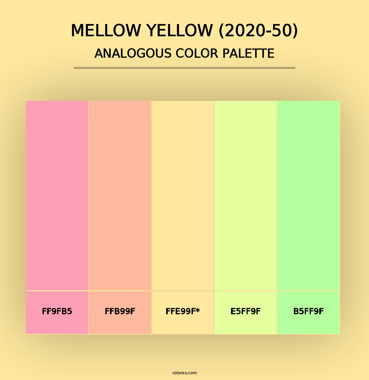 Mellow Yellow (2020-50) - Analogous Color Palette