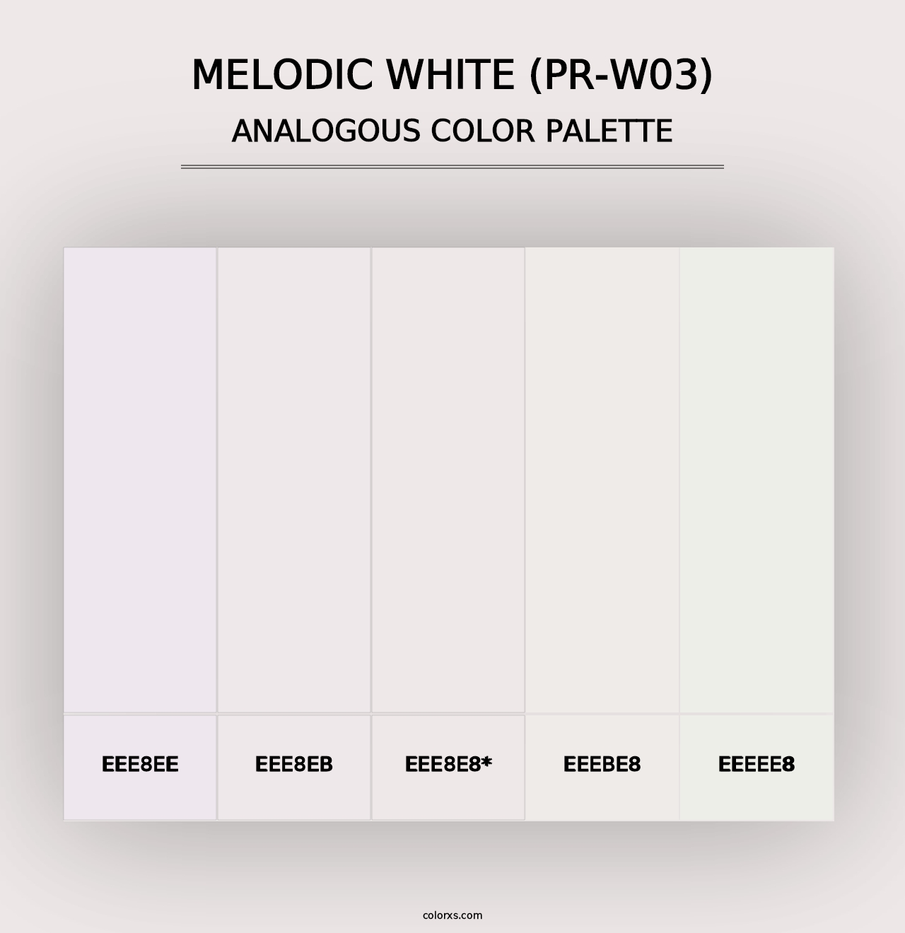 Melodic White (PR-W03) - Analogous Color Palette