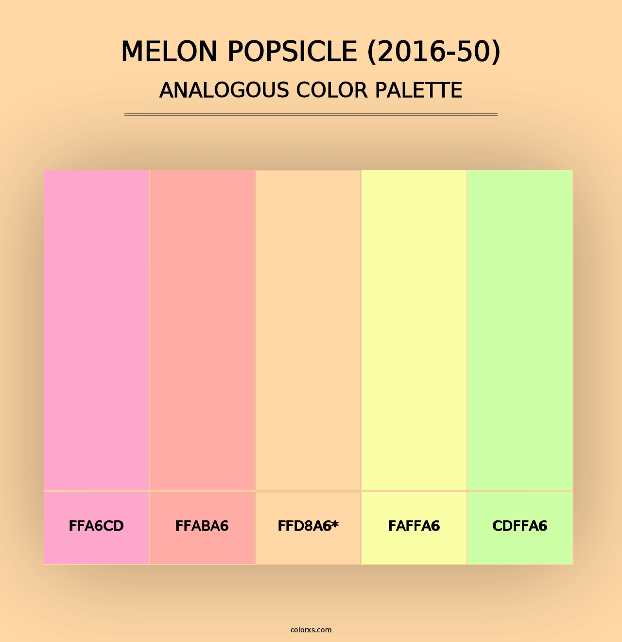 Melon Popsicle (2016-50) - Analogous Color Palette